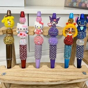 HANDMADE Colorful Cartoon Character Pens. Price is for ONE PEN.🖊️✨
